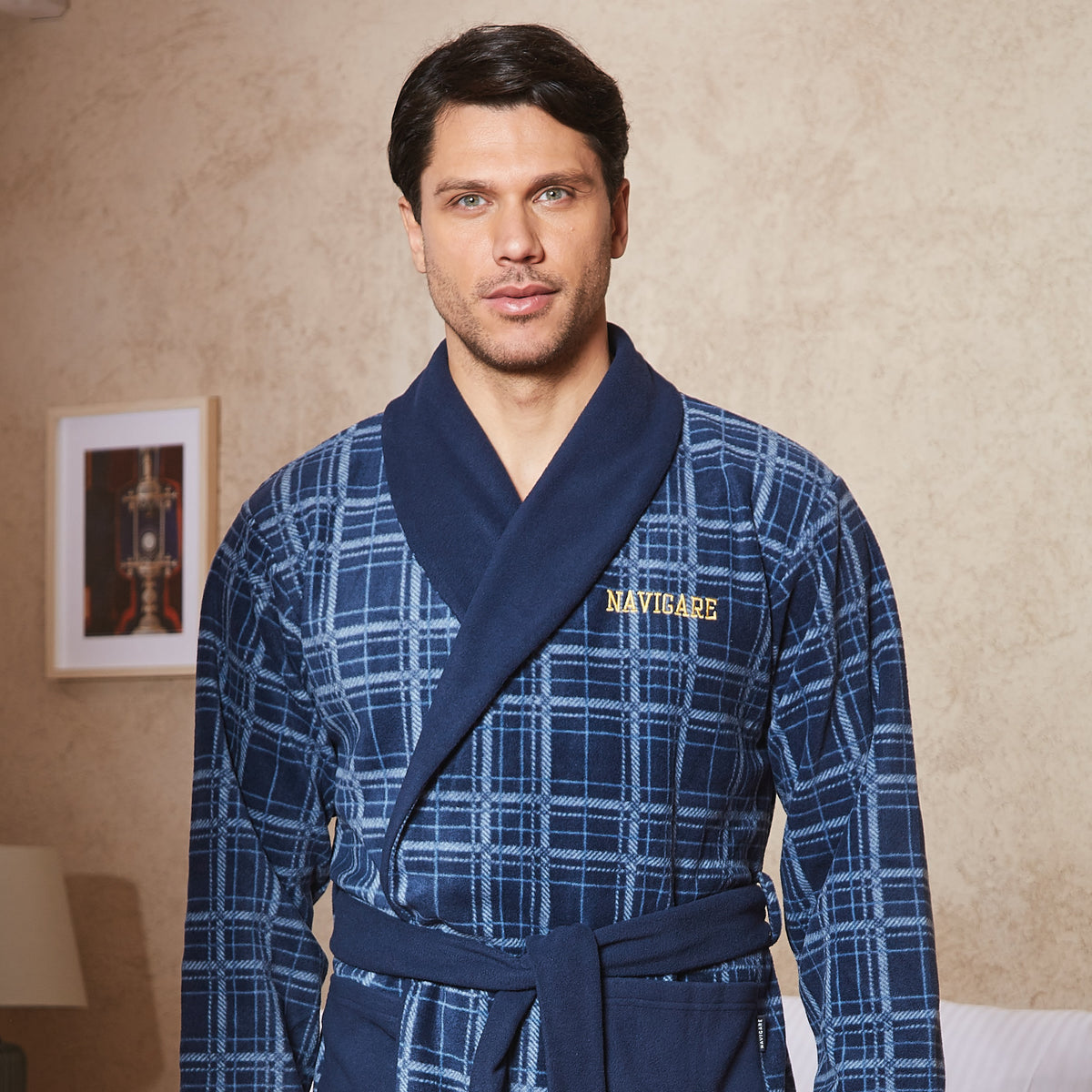 Vestaglia uomo pile invernale Navigare B2141548 navy
