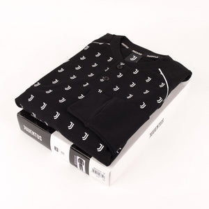 Pigiama tuta uomo Juventus serafino caldo cotone B2JU14115 nero