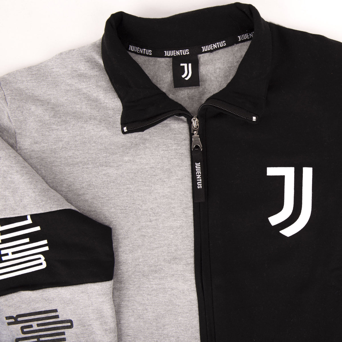 Pigiama tuta uomo Juventus zip cotone felpato B2JU14118 grigio mel