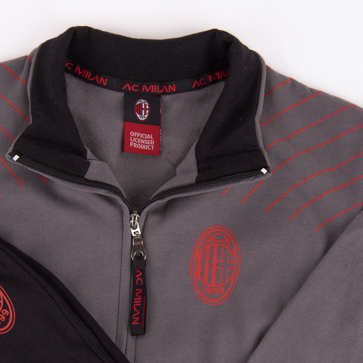 Pigiama tuta uomo Milan zip cotone felpato B2MI14117 antracite