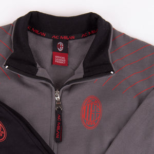 Pigiama tuta uomo Milan zip cotone felpato B2MI14117 antracite