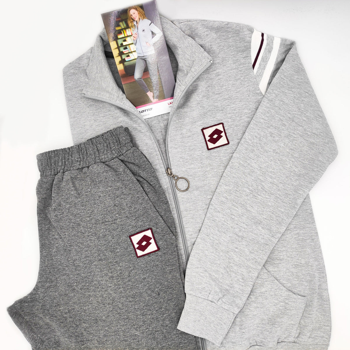 Pigiama donna Lotto LA3024 felpato grigio