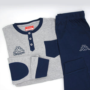 Pigiama uomo Kappa 20507 caldo cotone con toppe