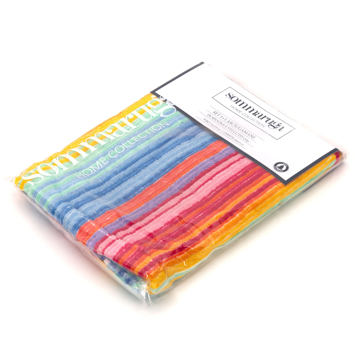 Set asciugamani viso + ospite Sommaruga BA10016 spugna velluto dis 5