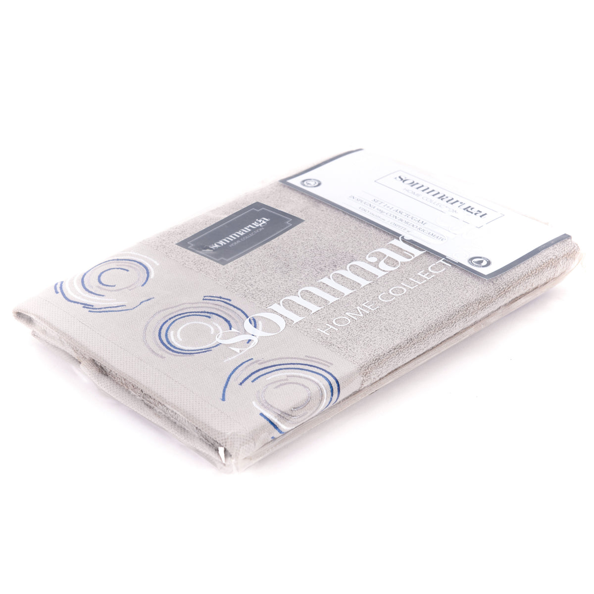 Set asciugamani viso + ospite Sommaruga BA9006 spugna dis 1 grigio perla