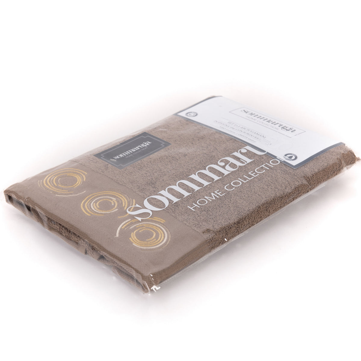 Set asciugamani viso + ospite Sommaruga BA9006 spugna dis 1 marrone