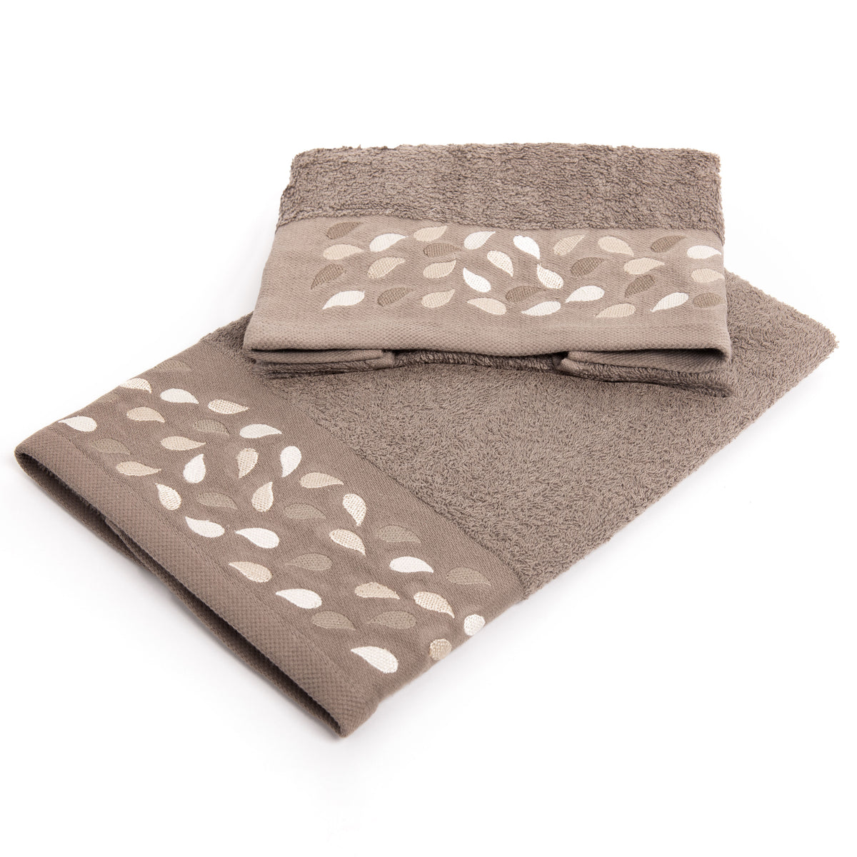 Set asciugamani viso + ospite Sommaruga BA9006 spugna dis 3 marrone