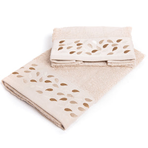 Set asciugamani viso + ospite Sommaruga BA9006 spugna dis 3 beige