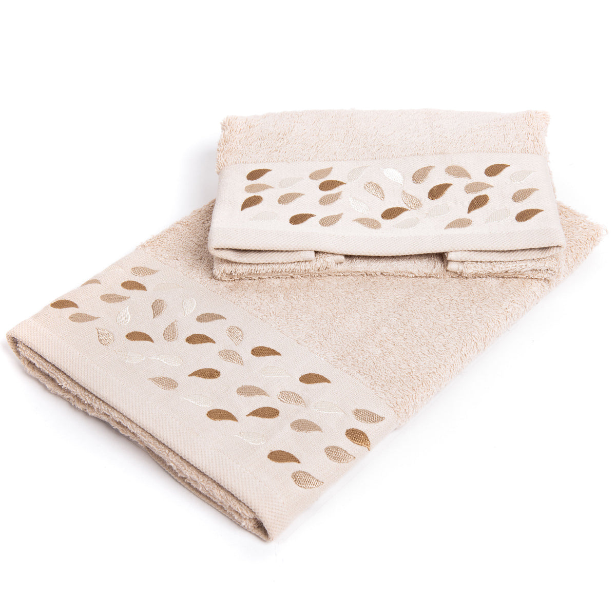 Set asciugamani viso + ospite Sommaruga BA9006 spugna dis 3 beige
