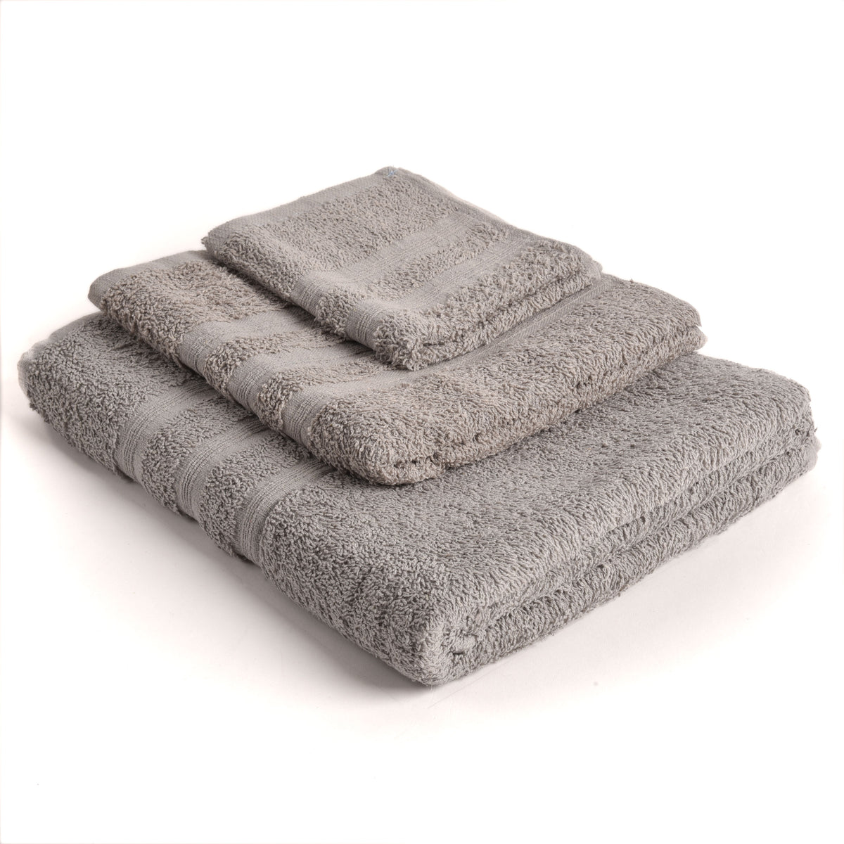set 3 pezzi hotellerie Sommaruga BA10023 cotone grigi