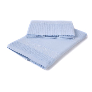 Set asciugamani viso + ospite Sommaruga BA9005 azzurro