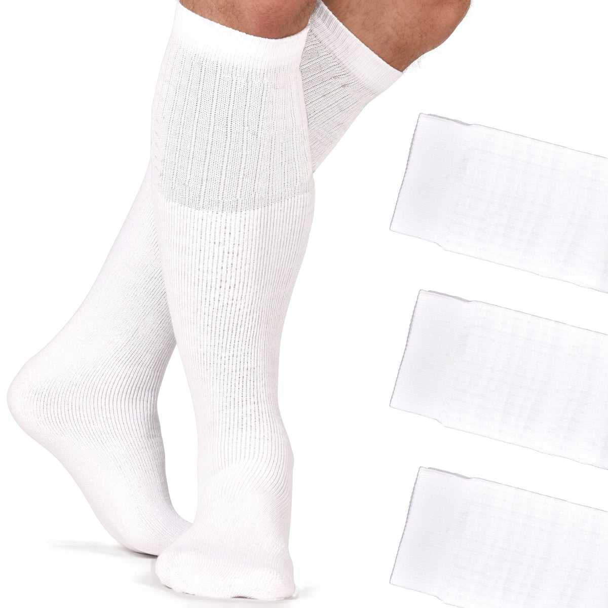Calze Basket lungo tinta unita Made in Italy Cotone Prisco 3 paia