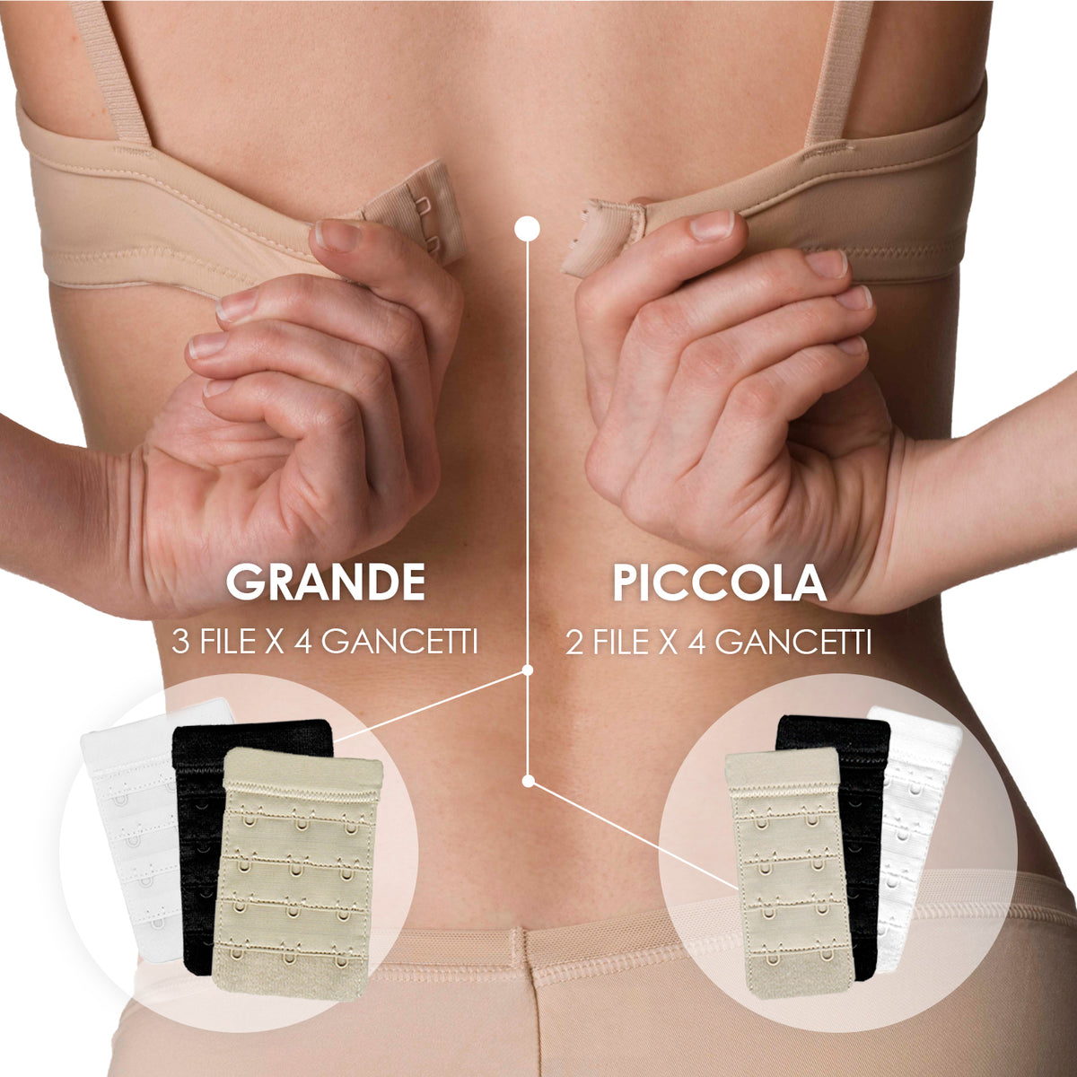 Prolunga per reggiseno Selene a 4 regolazioni
