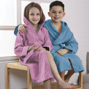 Accappatoio Biancaluna bambino microspugna 100% cotone 240 gr/mq