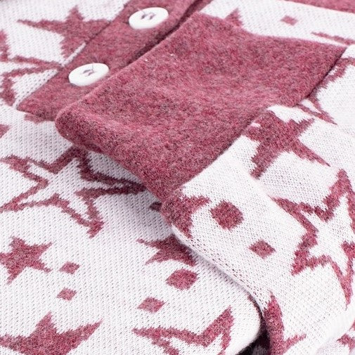 Pigiama donna Biancaluna D2531 punto milano invernale bordeaux