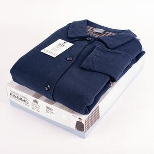 Pigiama uomo invernale a giacca Biancaluna U1523 blu