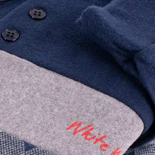 Pigiama uomo invernale punto milano Biancaluna U1527 blu rombi