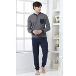 Pigiama uomo calibrato punto milano Biancaluna conformato 15624 blu