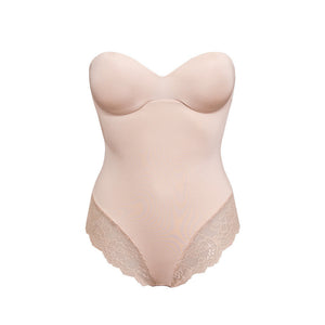 Body con ferretto Sièlei 1978 in microfibra inserti pizzo