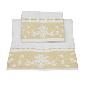 Vingi set asciugamani viso e ospite Bouquet giallo
