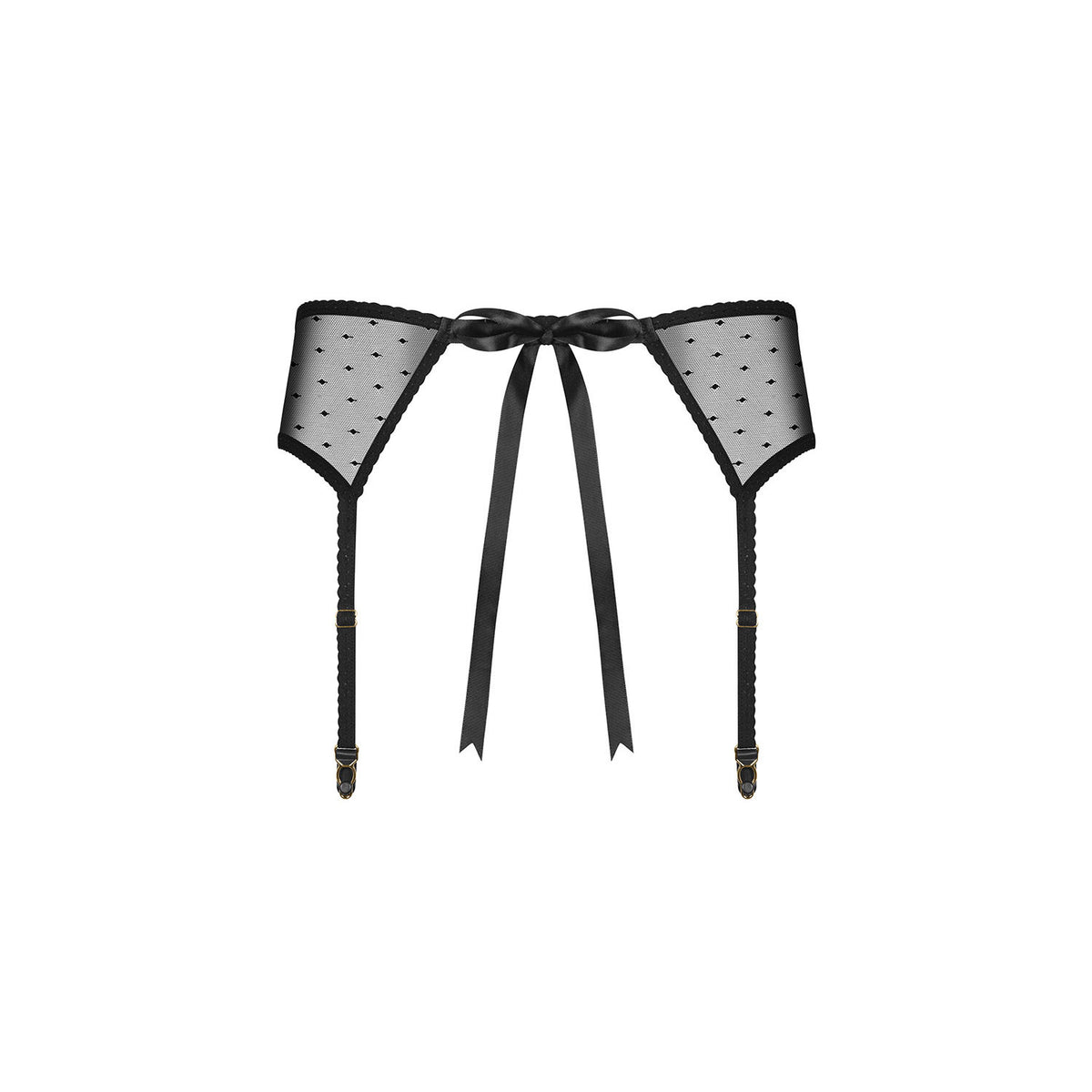 Sexy reggicalze Obsessive Bowessa Garter Belt nero