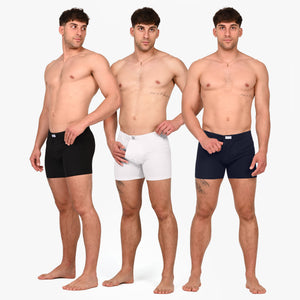 Boxer uomo con apertura elasticizzato gamba lunga Made in Italy