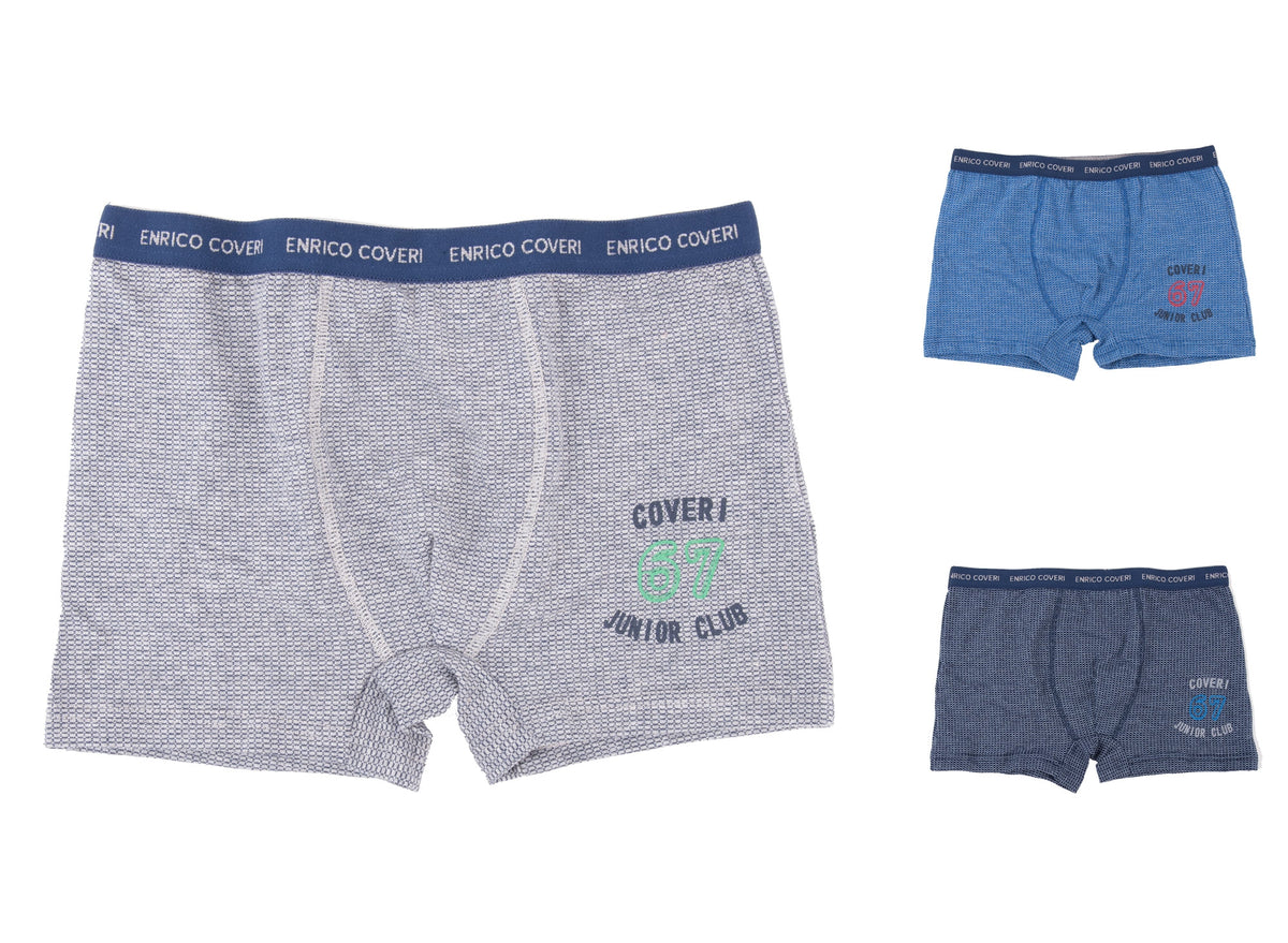 Boxer moda da ragazzo Enrico Coveri eb4052j in cotone assortiti 3 pezzi