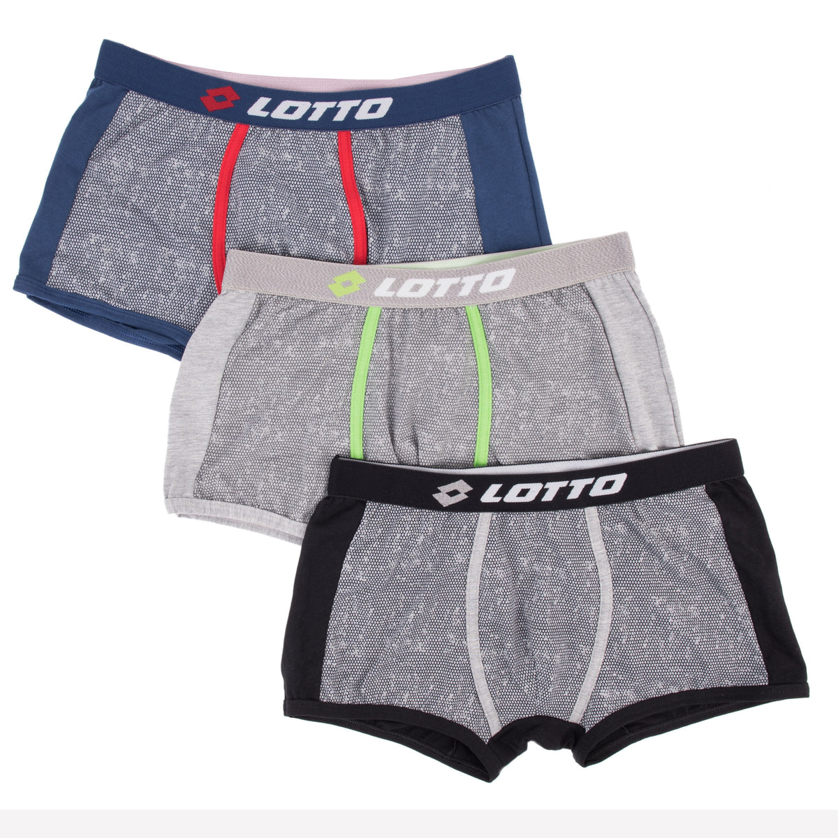 Boxer moda da uomo Lotto 1210 in cotone elasticizzato 3 pezzi