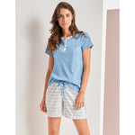 Pigiama donna Laura Biagiotti 96380 corto azzurro