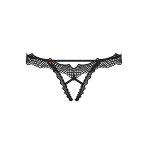 Sexy perizoma Obsessive Bravelle cavallo aperto nero