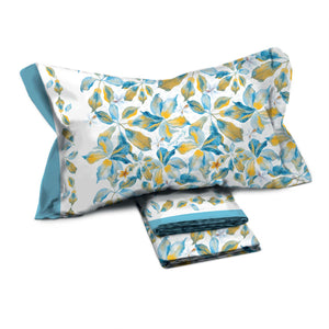 Completo letto fantasia floreale cotone Enrico Coveri Zephy