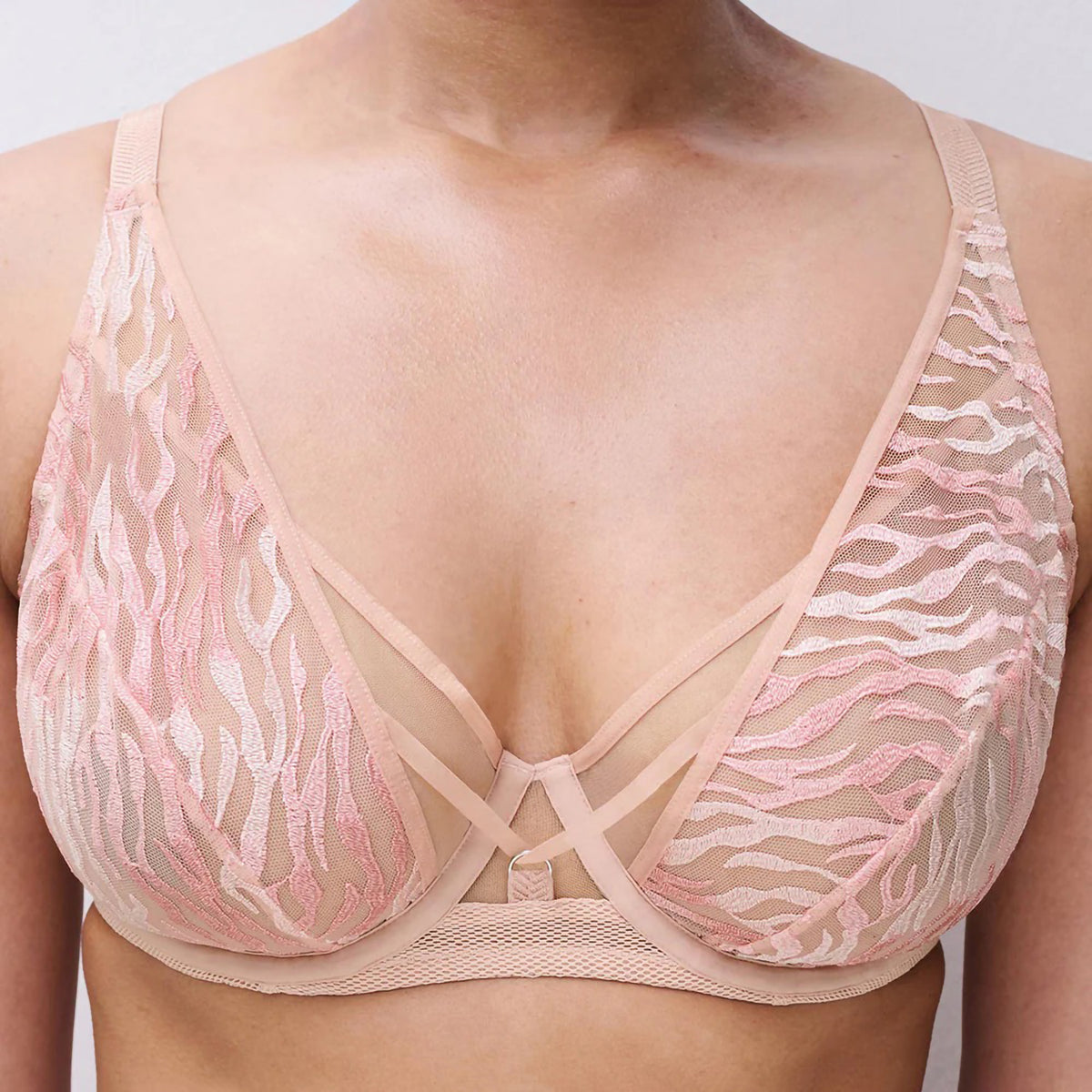 Reggiseno in pizzo zebrato con ferretto Chantelle C1ABM0