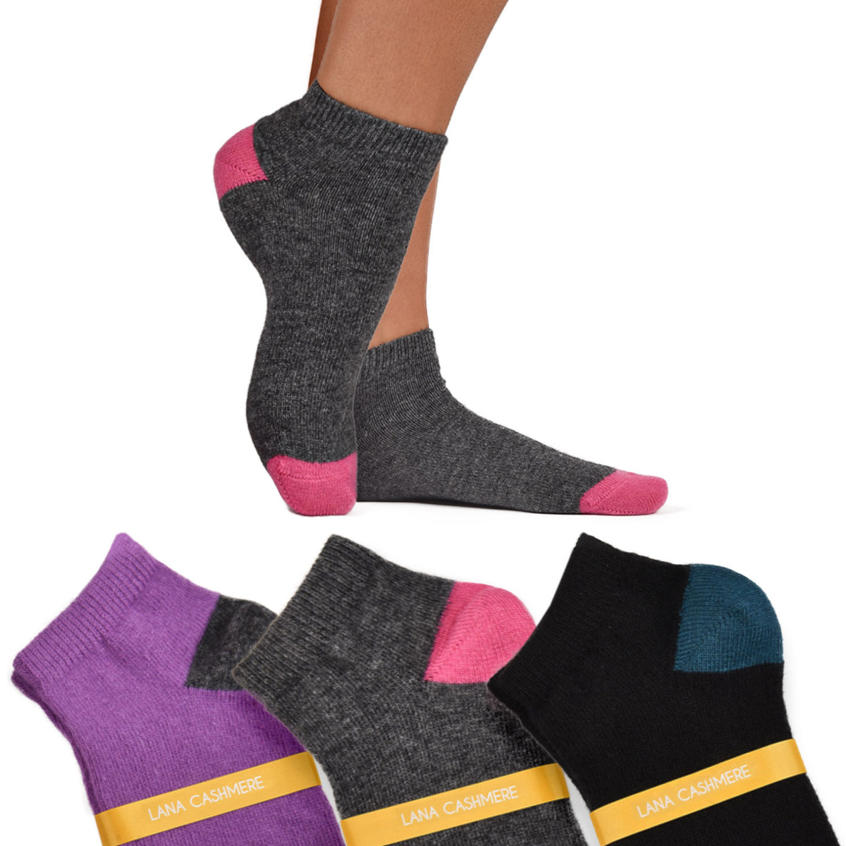 Calze corte assortite Prisco Cachelife DP 3 pezzi