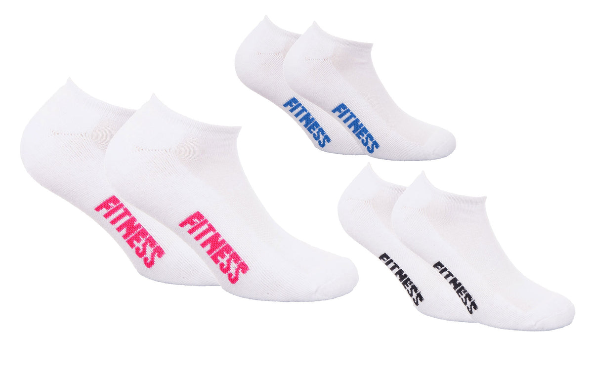 Minicalze da donna con soletta in spugna Blu calze Fitness 3 paia