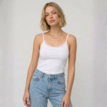 Canotta donna spalla stretta con pizzo Ragno DM44AE