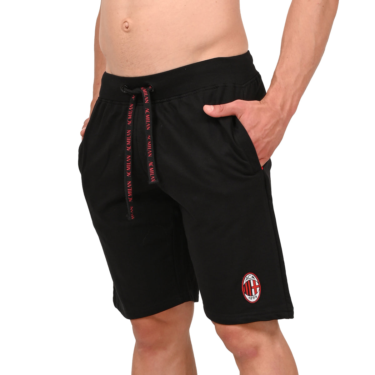 Pantaloncini tuta Uficiali AC Milan cotone nero PTCM F10 3010