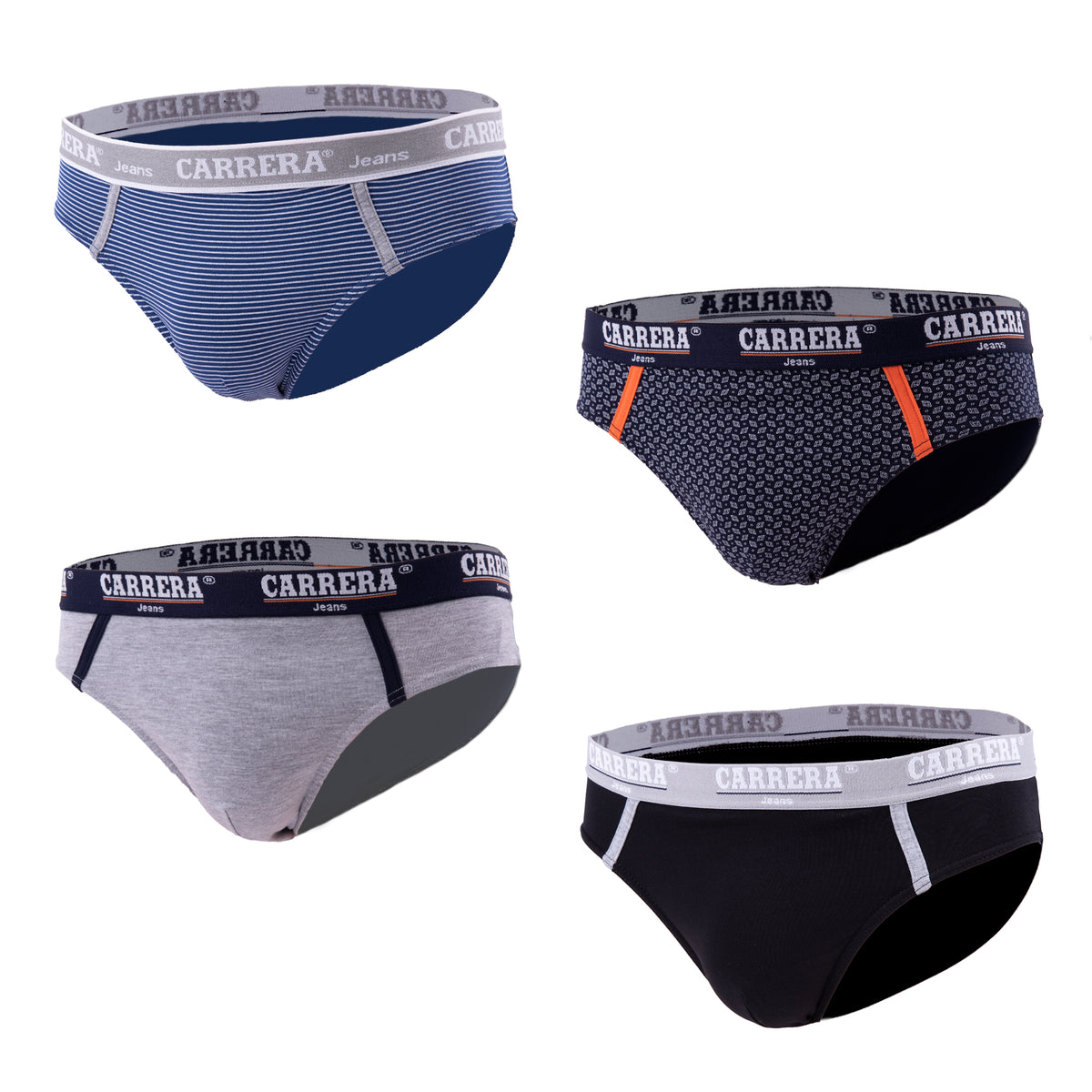 Slip uomo Carrera Cars 720 con elastico logato 4 pezzi