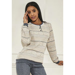 Pigiama donna Biancaluna punto milano fiocchi di neve 25039 jeans