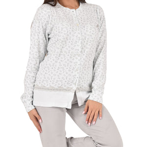 Pigiama donna calibrato aperto caldo cotone Irge CD168