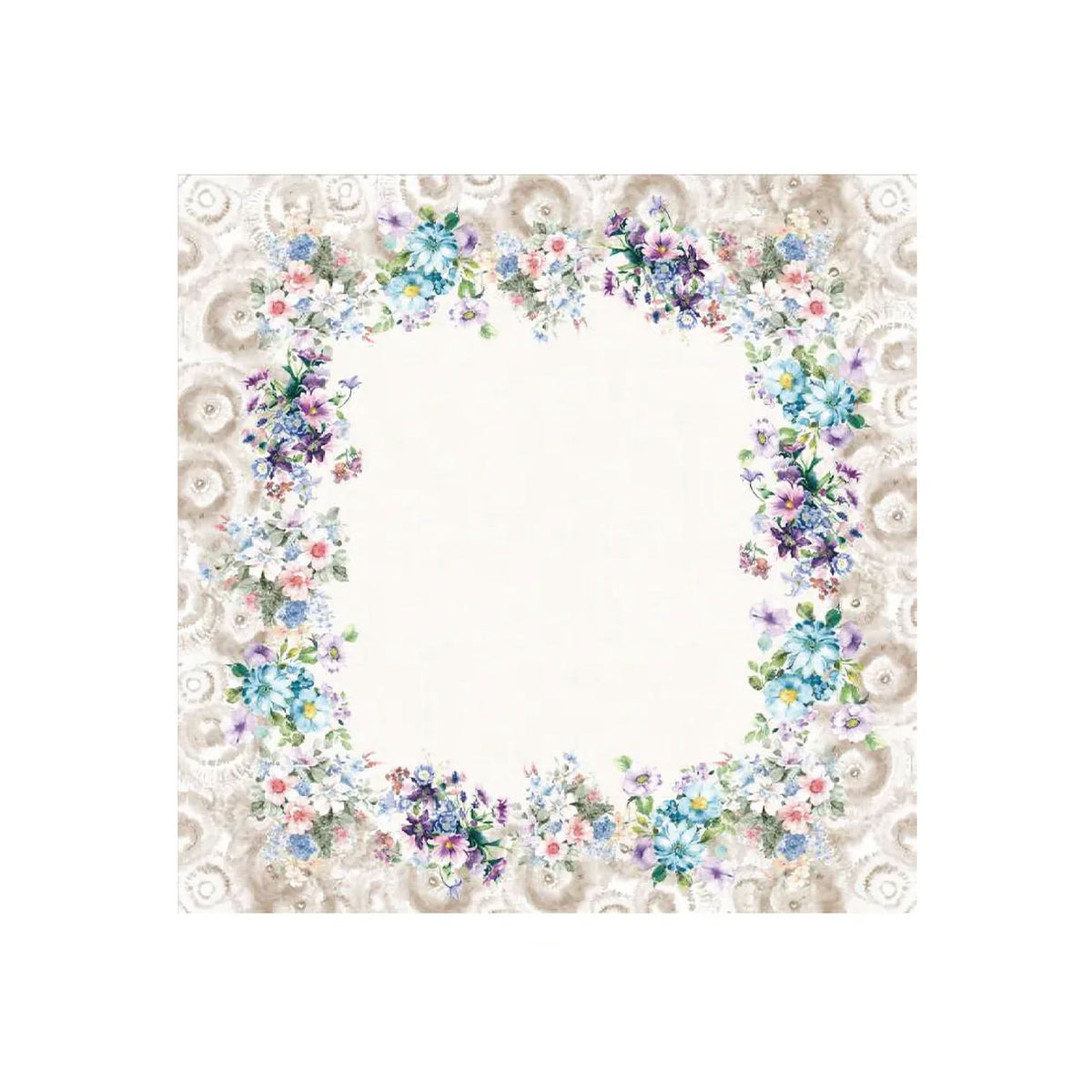 Centrotavola in cotone a fiori Vingi 90*90 dis. 2