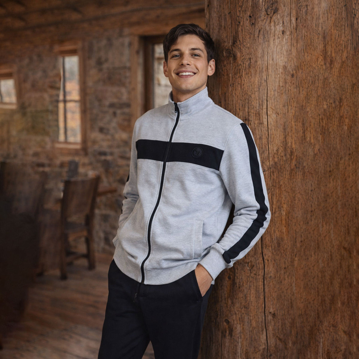 Tuta uomo full zip interno felpato Nazareno Gabrielli SU5007