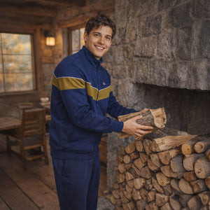 Tuta uomo full zip felpata Nazareno Gabrielli SU5001