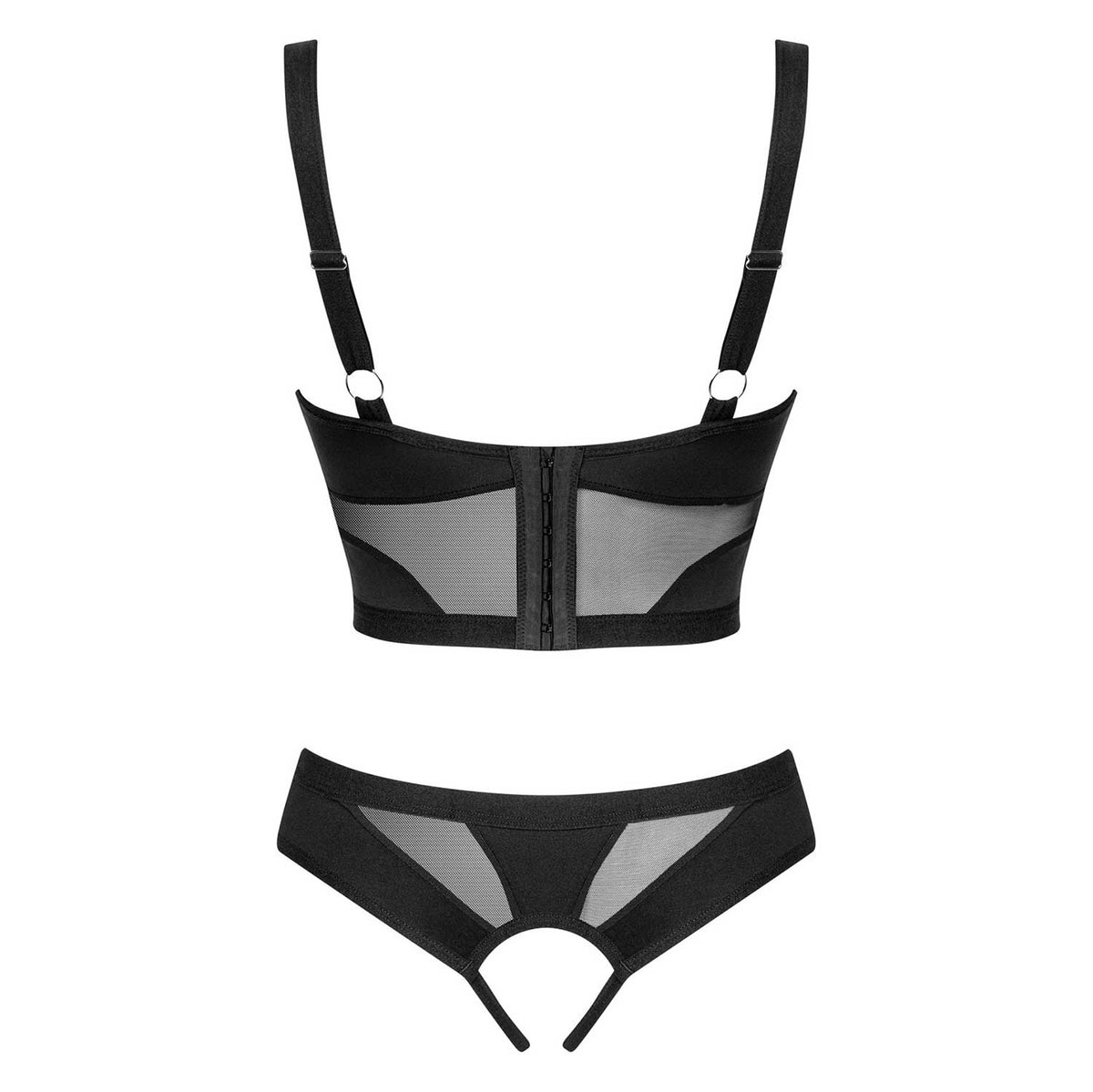 Set sexy bra e perizoma aperto con cut-out geometrici Chic Amoria Obsessive