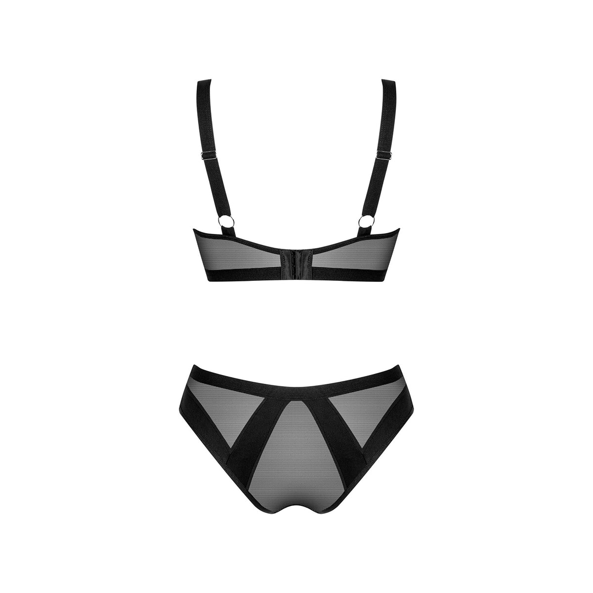 Coordinato reggiseno + slip tulle e microfibra Obsessive chic amoria