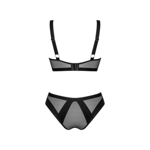 Coordinato reggiseno + slip tulle e microfibra Obsessive chic amoria