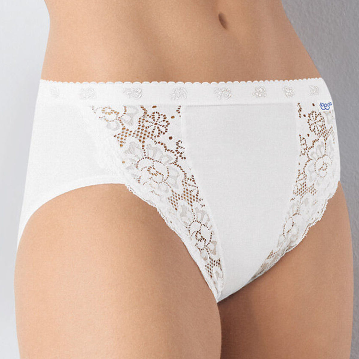 Slip donna sloggi chic tai cotone e pizzo 4 pezzi