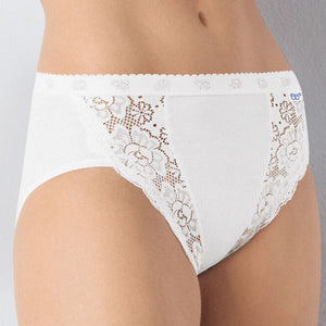 Slip donna sloggi chic tai cotone e pizzo 4 pezzi