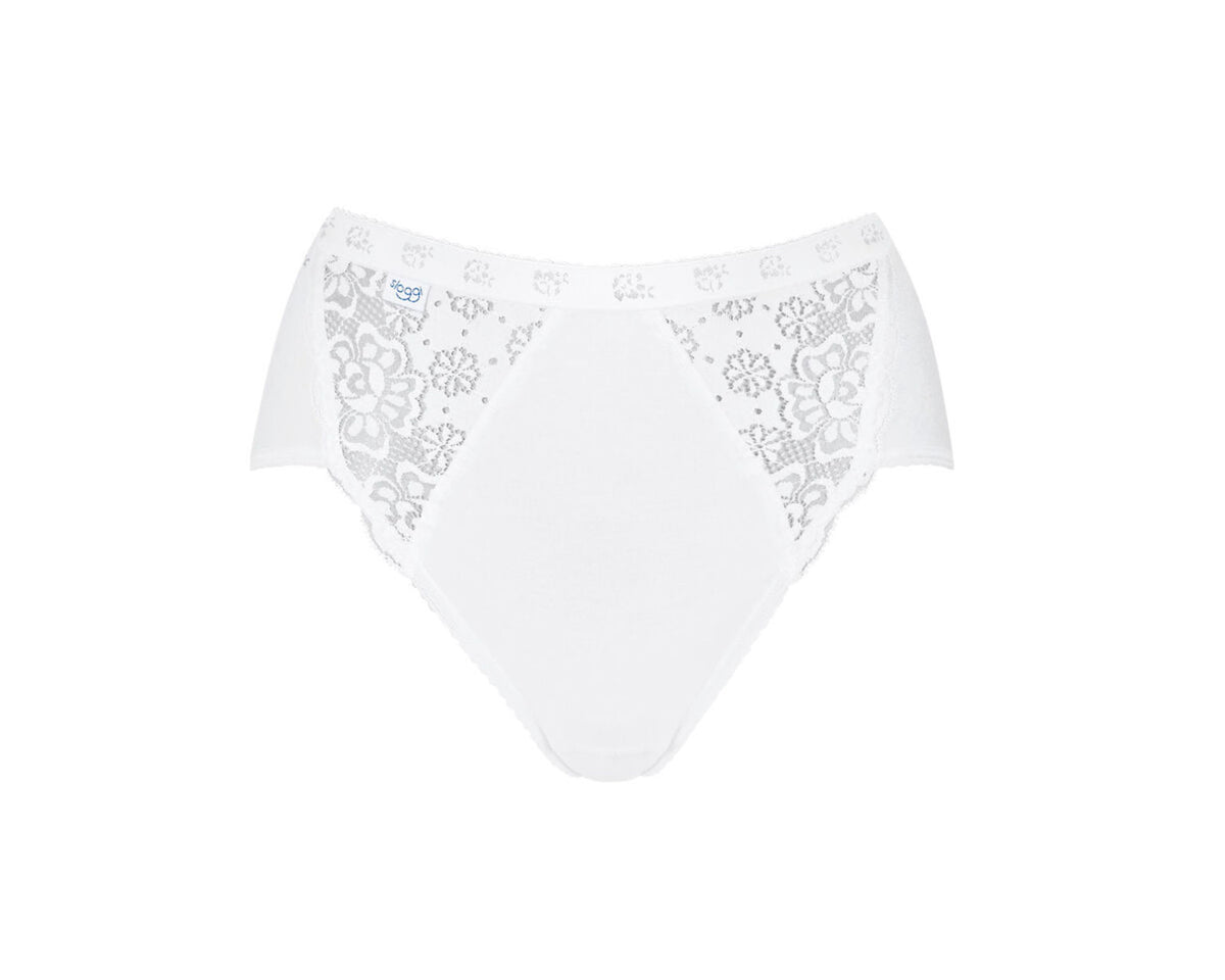 Slip donna sloggi chic midi cotone e pizzo 2 pezzi