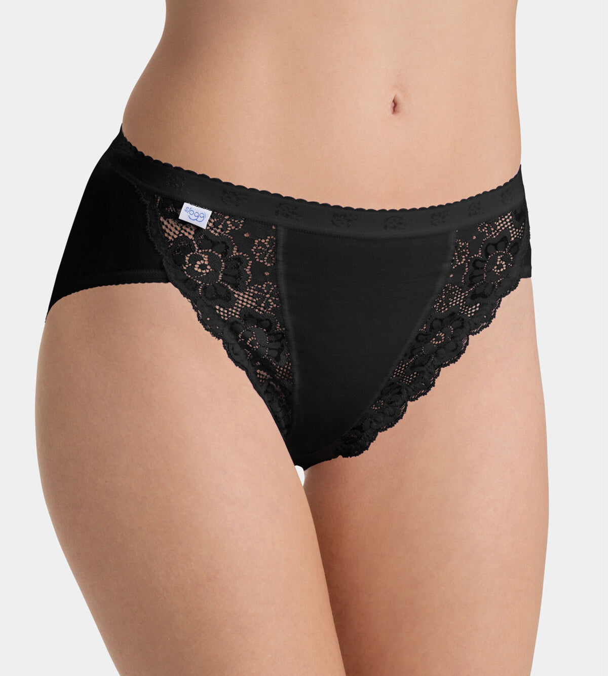 Slip donna sloggi chic tai cotone e pizzo 4 pezzi