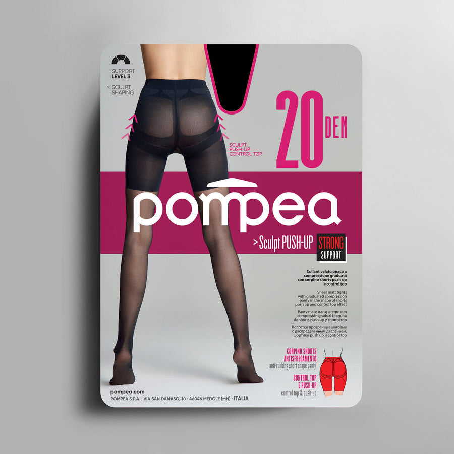 Collant Pompea 20 den sculpt push up velato opaco